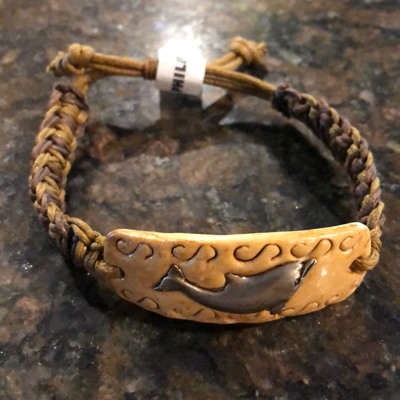 New Dolphin Braided Bracelet - Picture 1 of 2